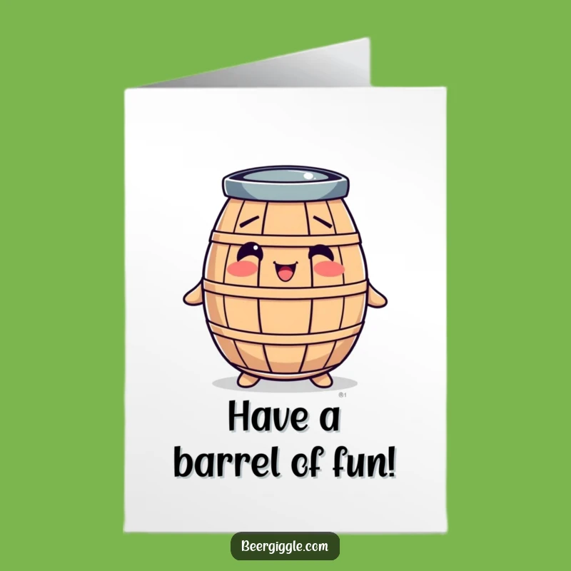 Free Printable Funny Birthday Card: Barrel Bobbing Fun Downloadable Gift