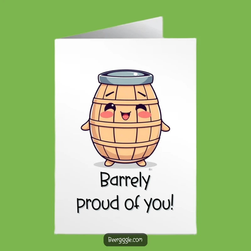 Free Printable Congrats Card: Barrel Bobbing Celebration Downloadable Gift