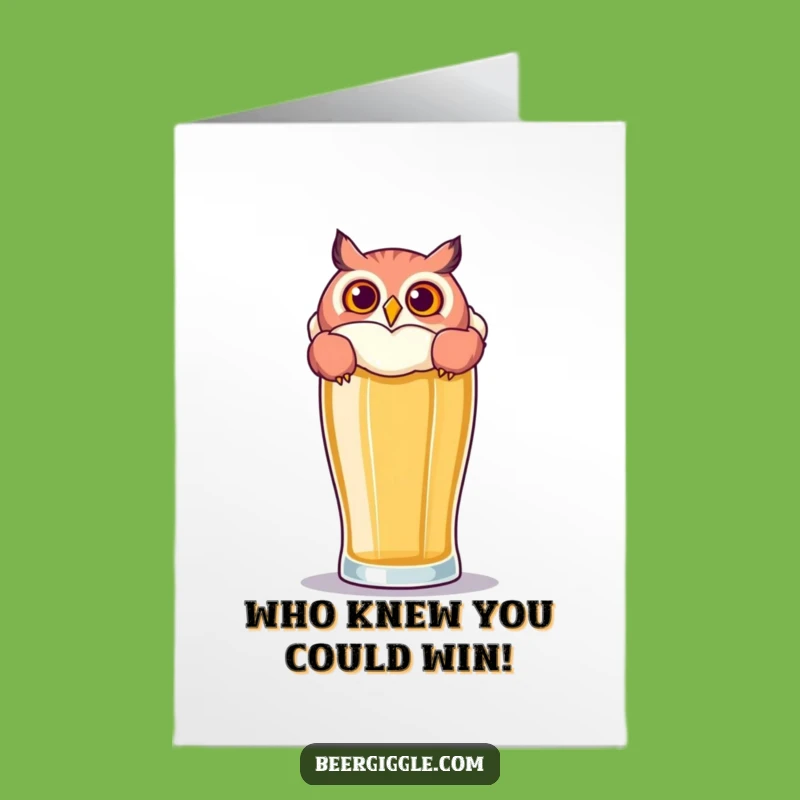 Free Printable Congrats Owl Card: Cheers from the Glass!