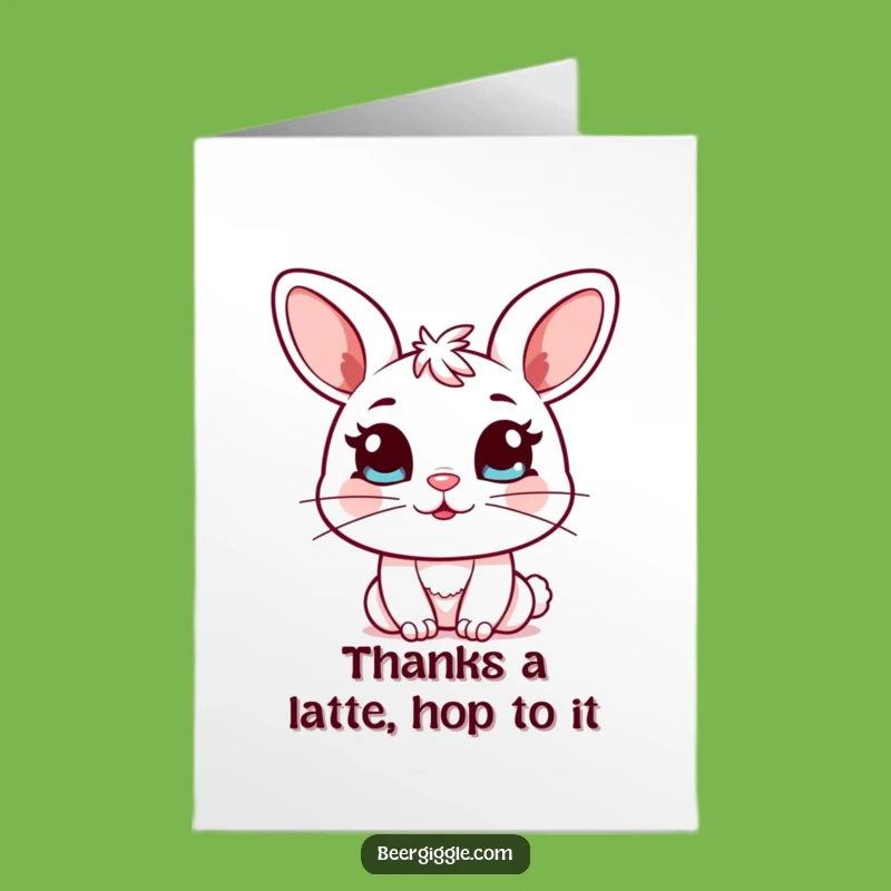 Free Printable Thank You Card: Funny Bunny Winks, Cheers!