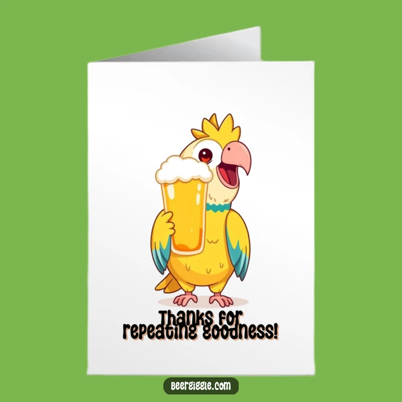 Free Printable Thank You Card: Parrot Beer Toast - Express Thanks