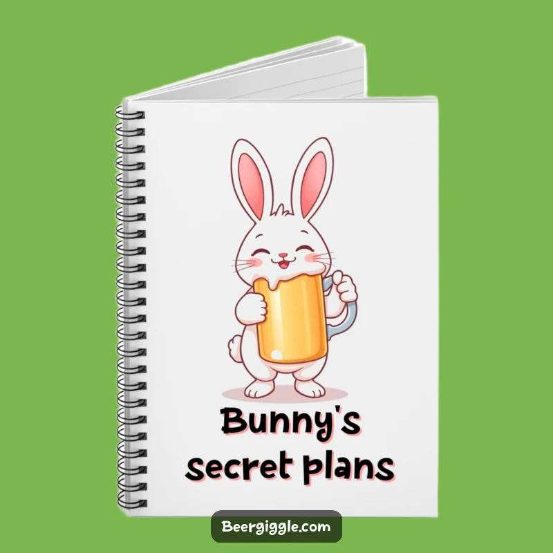 Funny Rabbit Stein Notebook: Smiling Character Holds Large Beer - Journal Gift!