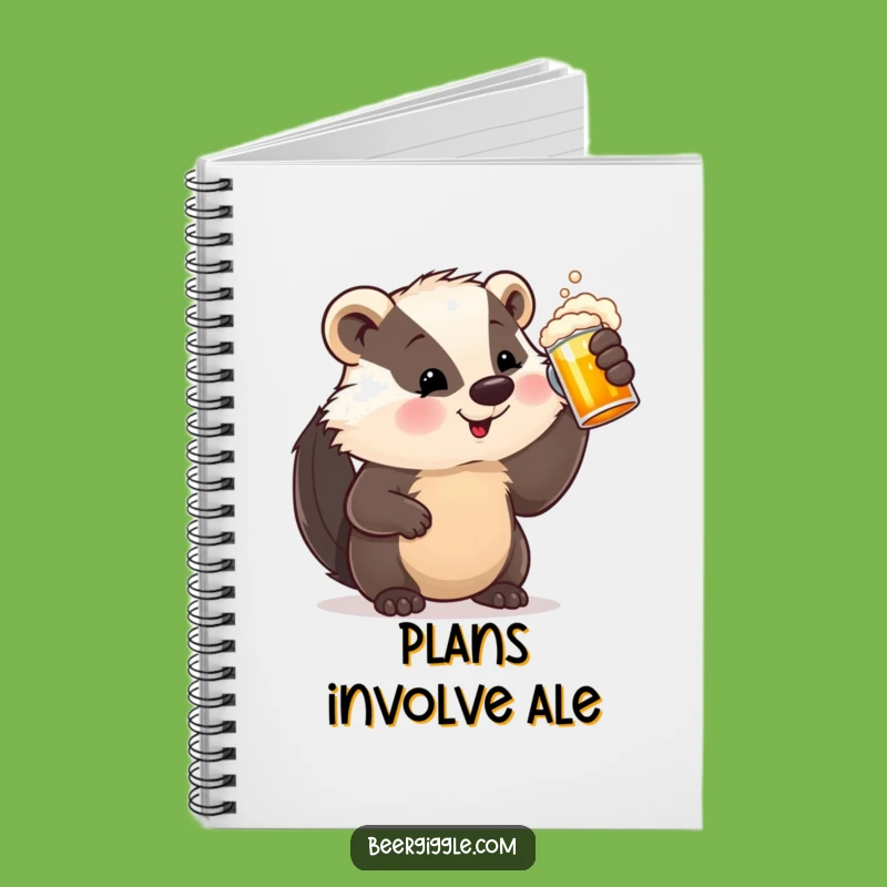 Funny Badger Notebook: Beer Stein Ideas Journal, A Perfect Funny Gift!