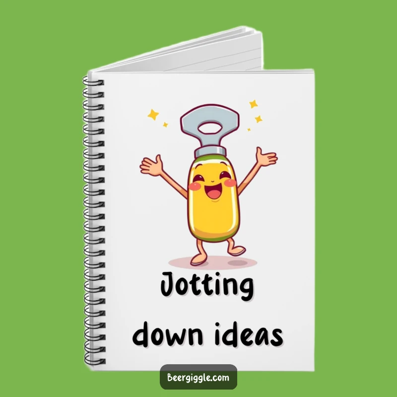 Funny Bottle Opener Jig Notebook - Journal Your Celebrations with Humor