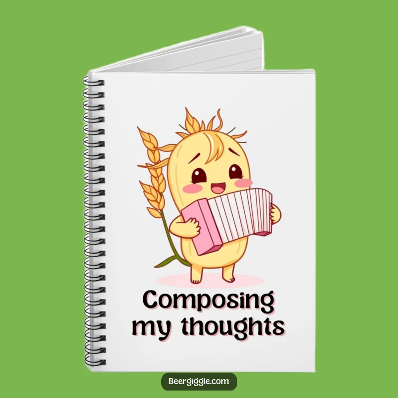 Funny Giggling Barley Accordion Notebook - Journal Your Melodies and Ideas
