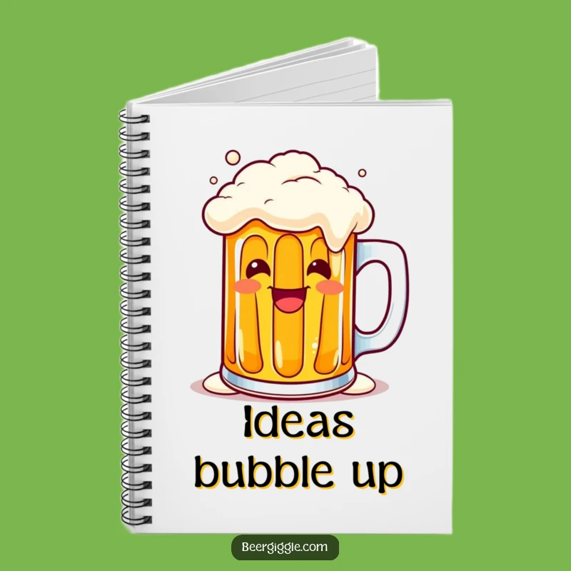Funny Kawaii Beer Mug Notebook - Jot Down Ideas With a Smile!