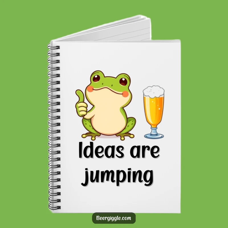 Funny Kawaii Frog Thumbs Up Notebook - Jot Down Ideas with Happy Frogs!