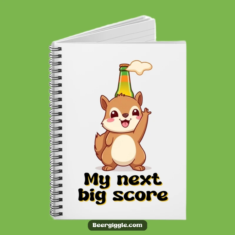 Funny Kawaii Squirrel Beer Notebook - Jot Down Party Plans