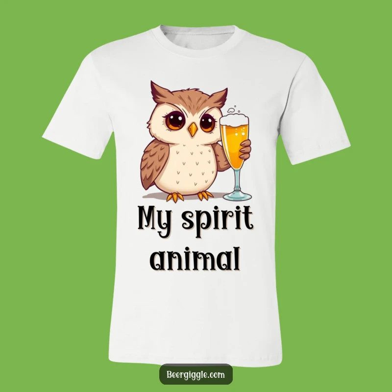 Funny Curious Owl Beer T-Shirt - A Hilarious Gift for Night Owls!