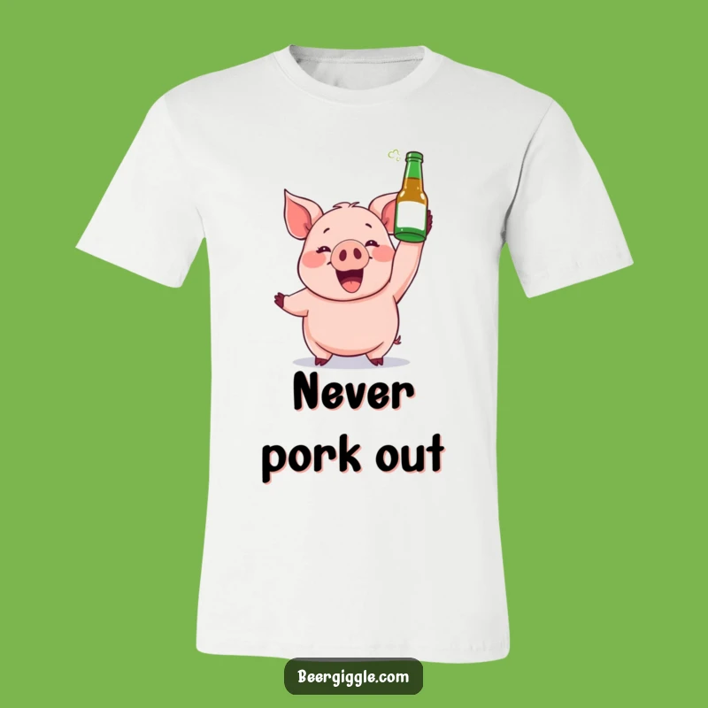 Funny Gleeful Pig Beer T-Shirt - Party On with This Hilarious Tee!