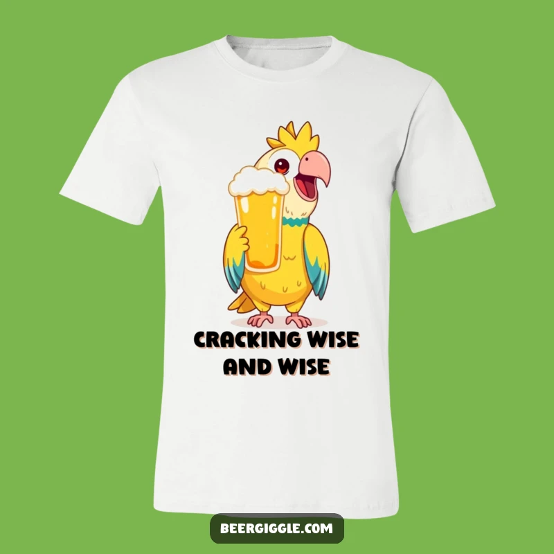 Funny Parrot T-Shirt: Toasting Beer Fun, A Great Funny Gift for Parties!