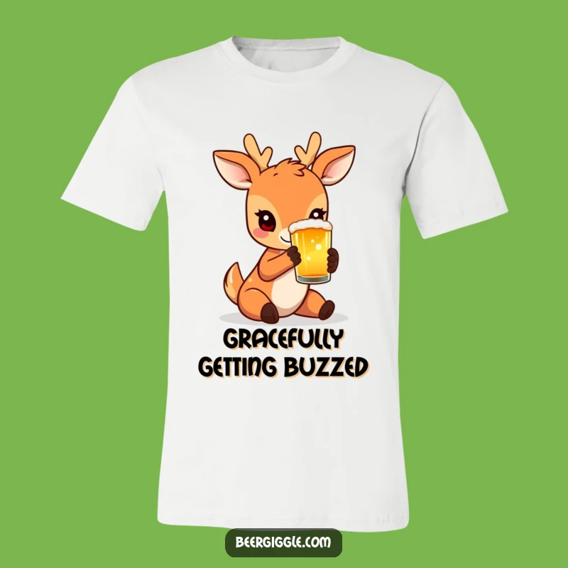 Funny Deer T-Shirt: Gentle Beer Lover Tee, An Enchanting Funny Gift!