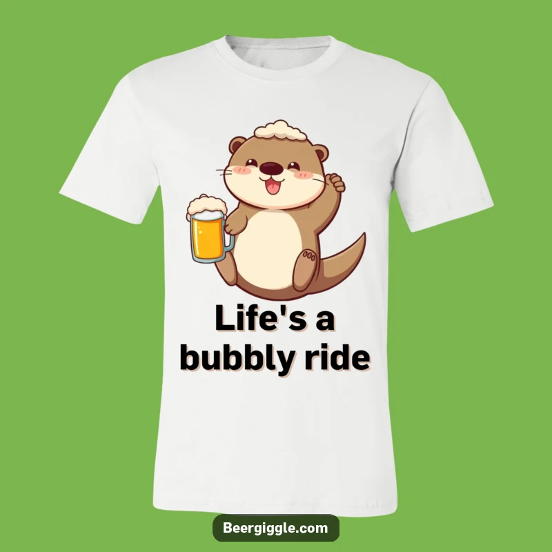 Funny Otter T-Shirt: Floating Beer Mug Fun, Ideal Funny Gift for All!