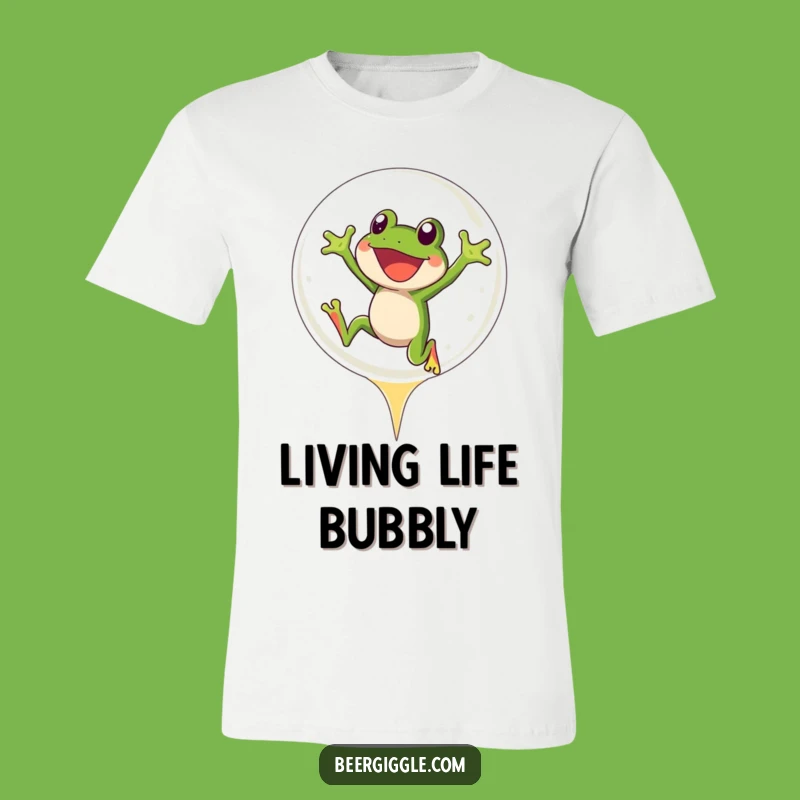 Funny Frog Beer Bubble Leap T-Shirt: Hilarious Gift for the Frolicking Beer Lover
