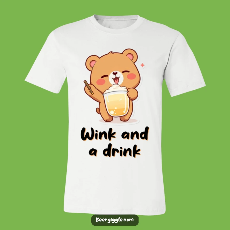 Funny Bear Winking T-Shirt: Wear Your Delightful Humor