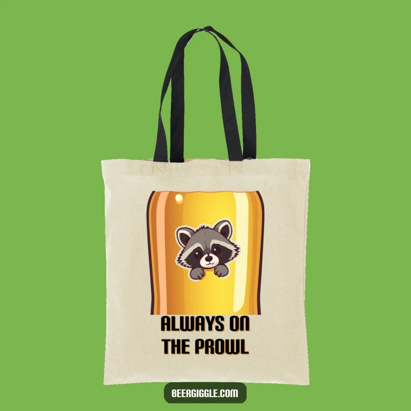 Funny Raccoon Beer Tote Bag: Carry Your Essentials with a Grin