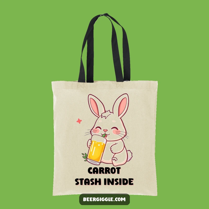 Funny Rabbit Beer Tote Bag: Carry Your Chill with This Hilarious Gift