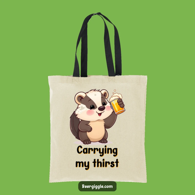 Funny Badger Tote Bag: Carry Your Beer Love, A Hilarious Funny Gift!