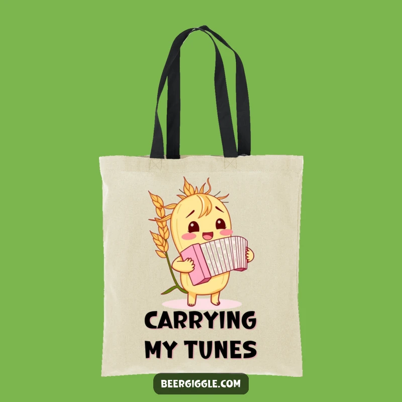 Funny Giggling Barley Accordion Tote Bag - Carry Your Music & Essentials