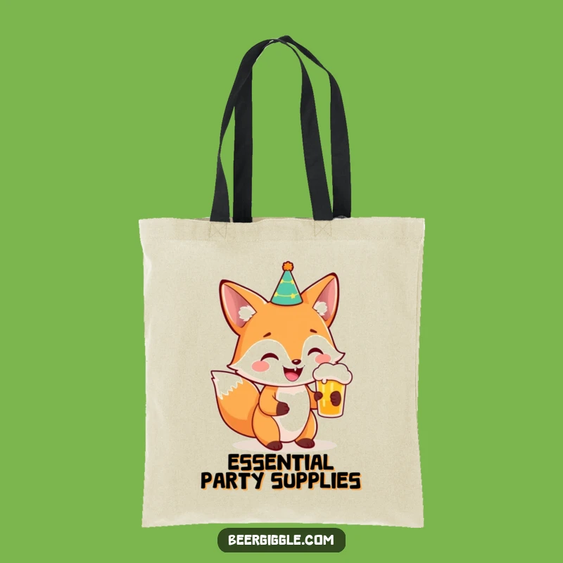 Funny Fox Party Beer Tote Bag: Carry Your Fun in Hilarious Style