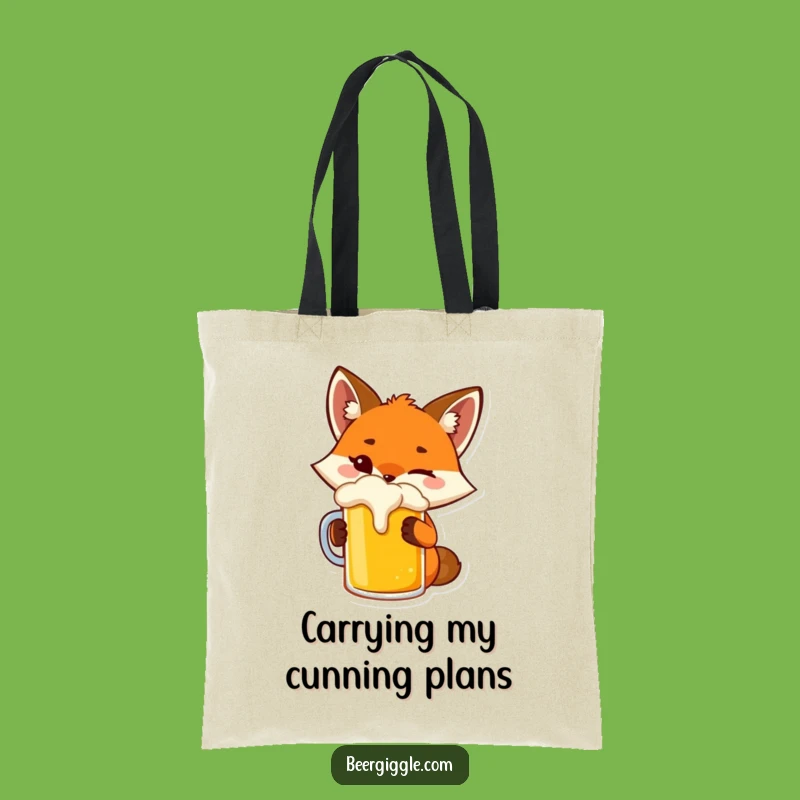 Funny Fox Tote Bag - Winking Vixen Accessory for Playful Outings