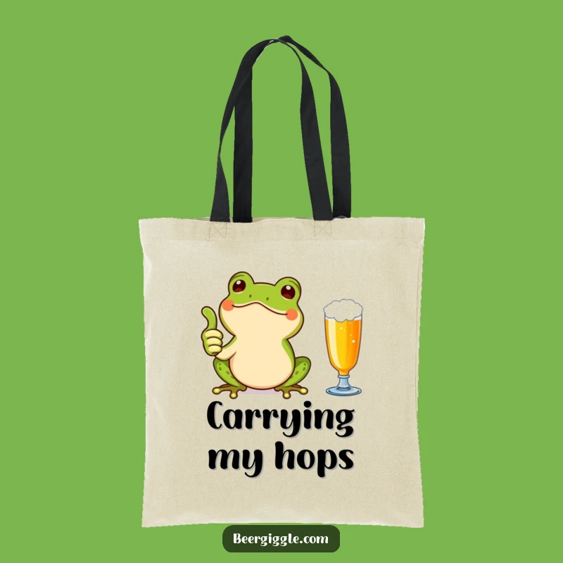 Funny Kawaii Frog Thumbs Up Tote Bag - Carry Your Fun & Hilarious Style!
