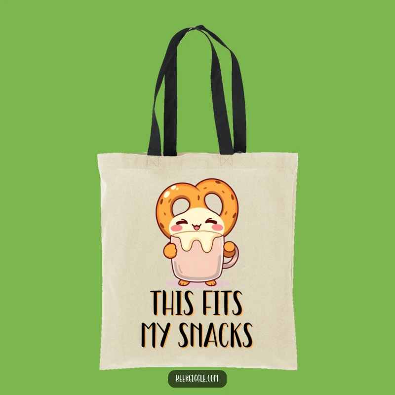 Funny Kawaii Pretzel Tote Bag - Carry Your Snacks & Smiles!