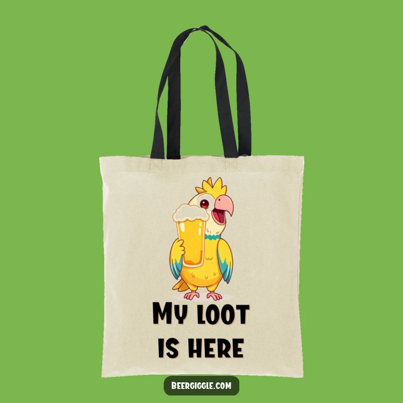 Funny Parrot Tote Bag: Carry Your Cheers, A Vibrant Funny Gift!