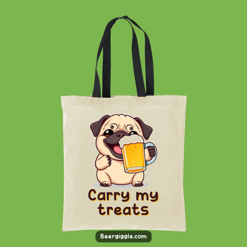Funny Pug Beer Toast Tote Bag: Carry Your Essentials with Humor